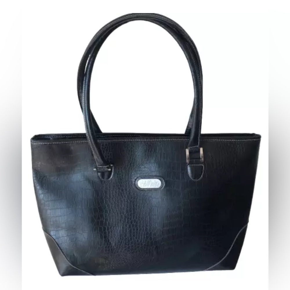 Bob Mackie Croc-Embossed Tote Bag with Double Handles